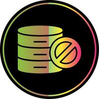 Prohibited Glyph Due Color Icon Design vector