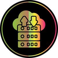 Data Flow Glyph Due Color Icon Design vector