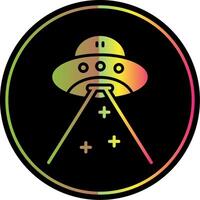 Ufo Glyph Due Color Icon Design vector