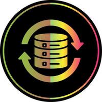 Data Synchronization Glyph Due Color Icon Design vector