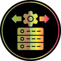 Data Management Glyph Due Color Icon Design vector