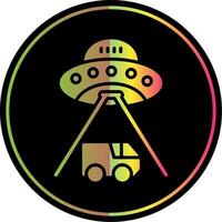 Ufo Glyph Due Color Icon Design vector