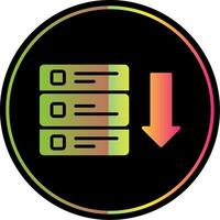 Database Glyph Due Color Icon Design vector