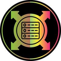 Data Driven Glyph Due Color Icon Design vector