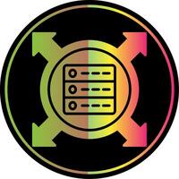 Data Driven Glyph Due Color Icon Design vector