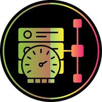 Performance Glyph Due Color Icon Design vector