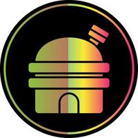 Observatory Glyph Due Color Icon Design vector