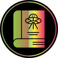Science Fiction Glyph Due Color Icon Design vector