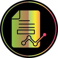 Data Report Glyph Due Color Icon Design vector