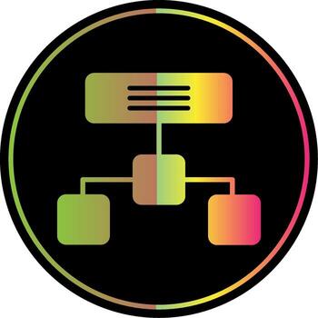 jerárquico estructura glifo debido color icono diseño vector