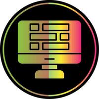 Dashboard Glyph Due Color Icon Design vector