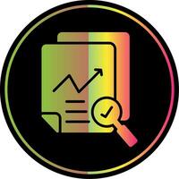 Data Quality Glyph Due Color Icon Design vector