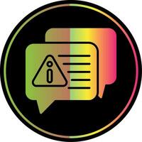 Error Message Glyph Due Color Icon Design vector