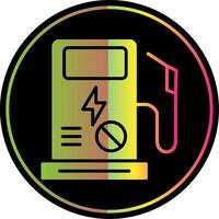 Fuel Station Glyph Due Color Icon Design vector