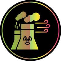 Nuclear Power Glyph Due Color Icon Design vector