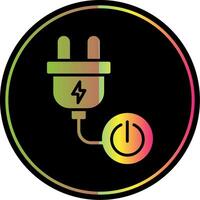 Power Button Glyph Due Color Icon Design vector