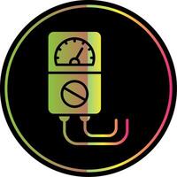 Voltage Indicator Glyph Due Color Icon Design vector