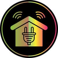 Smart Home Glyph Due Color Icon Design vector