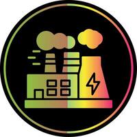 Power Plant Glyph Due Color Icon Design vector