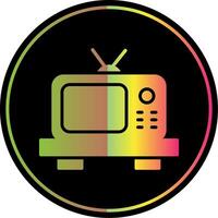 Tv Glyph Due Color Icon Design vector