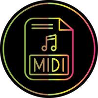 Midi Line Gradient Due Color Icon Design vector