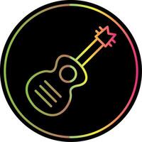 guitarra línea degradado debido color icono diseño vector