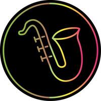 Sax Line Gradient Due Color Icon Design vector