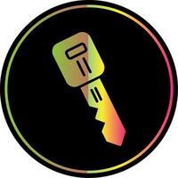 Car Key Glyph Due Color Icon Design vector