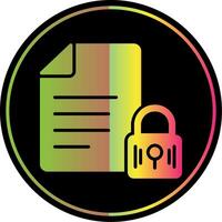 Encrypted Data Glyph Due Color Icon Design vector