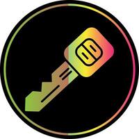 Car Key Glyph Due Color Icon Design vector