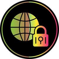 Internet Security Glyph Due Color Icon Design vector