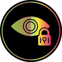 Retinal Scan Glyph Due Color Icon Design vector