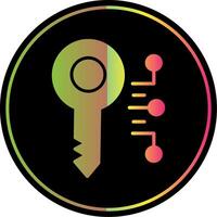 Digital Key Glyph Due Color Icon Design vector