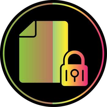 Encrypted Data Glyph Due Color Icon Design vector