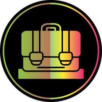 Briefcase Glyph Due Color Icon Design vector