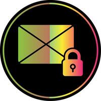 Private Message Glyph Due Color Icon Design vector