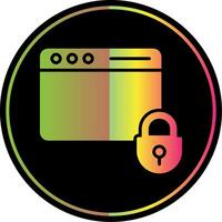 Web Security Glyph Due Color Icon Design vector