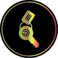 Keychain Glyph Due Color Icon Design vector