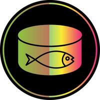 Tuna Can Glyph Due Color Icon Design vector