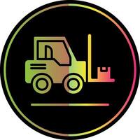 Forklift Glyph Due Color Icon Design vector