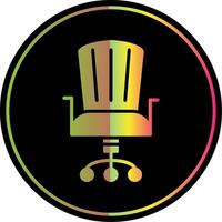 Office Chair Glyph Due Color Icon Design vector