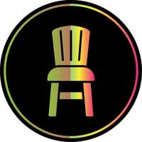 Dining Chair Glyph Due Color Icon Design vector