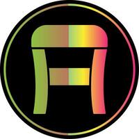 Stool Glyph Due Color Icon Design vector