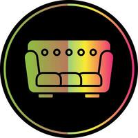 Sofa Glyph Due Color Icon Design vector