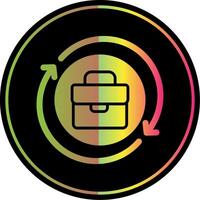 Process Glyph Due Color Icon Design vector