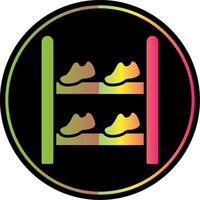 Shoe Rack Glyph Due Color Icon Design vector