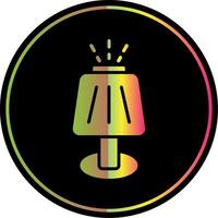 Table Lamp Glyph Due Color Icon Design vector