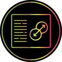 Transition Line Gradient Due Color Icon Design vector