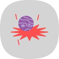 Supernova Flat Curve Icon Design vector