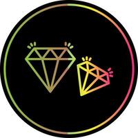 Diamond Line Gradient Due Color Icon Design vector